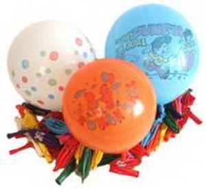 500 adet ( 5 paket ) desenli deiik renklerde punch balon 